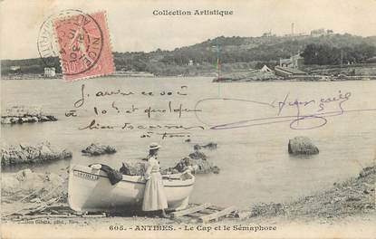  / CPA FRANCE 06 "Antibes, le cap et le sémaphore"