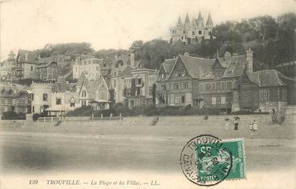 CPA FRANCE 14 "Trouville, la plage et les villas"