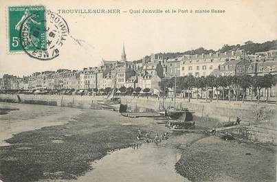 CPA FRANCE 14 "Trouville, quai Joinville et le port à marée basse"