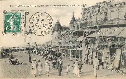 CPA FRANCE 14 "Trouville, les Planches et l'entrée du Casino Salon" / OBLITERATION FLAMME