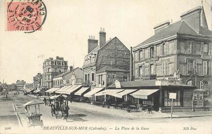 CPA FRANCE 14 "Deauville, la place de la gare"