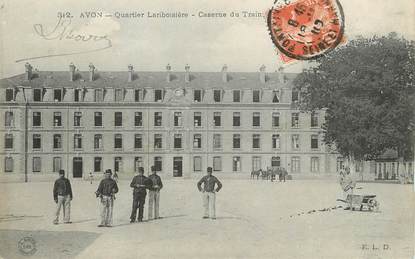  / CPA FRANCE 77 "Avon, quartier Lariboisière caserne du train"