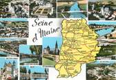 77 Seine Et Marne / CPSM FRANCE 77 "Seine et Marne" / CARTE GEOGRAPHIQUE