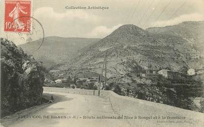 / CPA FRANCE 06 "Col de Braus, route Nationale de Nice à Sospel et à la frontière"