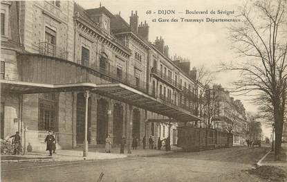 CPA FRANCE 21 "Dijon, Bld de Sévigné et gare des tramways"