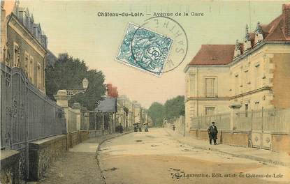/ CPA FRANCE 72 "Château du Loir, av de la gare"