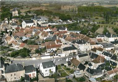 / CPSM FRANCE 72 "Ballon, vue générale aérienne"