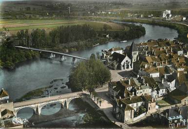 / CPSM FRANCE 71 "Verdun sur le Doubs, la place et le pont Saint Jean"