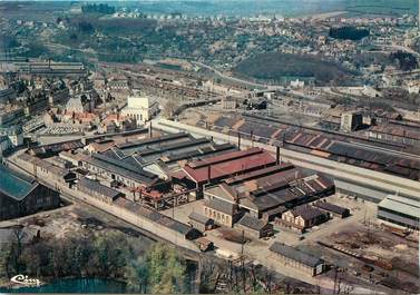 / CPSM FRANCE 71 "Le Creusot, vue aérienne, usines SFAC"