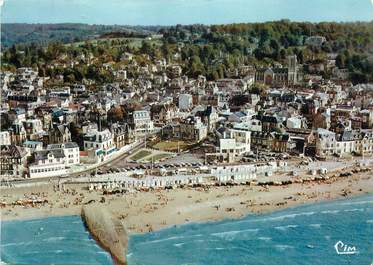 / CPSM FRANCE 14 "Villers sur Mer, Vue générale aérienne de la plage"