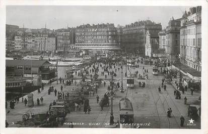 CPA FRANCE 13 "Marseille, quai de la fraternité" / Ed. ETOILE / TRAMWAY