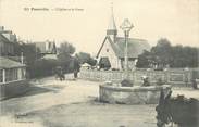 76 Seine Maritime CPA FRANCE 76 "Pourville, l'Eglise et la Croix"