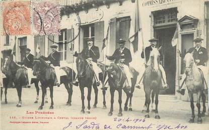 / CPA FRANCE 31 "Luchon, guides luchonais à cheval"