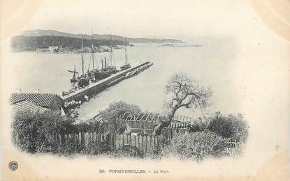 / CPA FRANCE 83 "Porquerolles, le port"