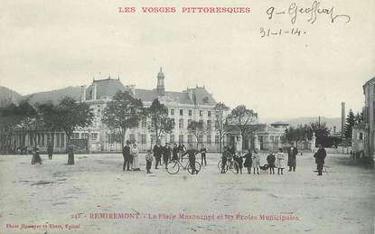 / CPA FRANCE 88 "Remiremont, la place Maxonrupt et les écoles municipales"