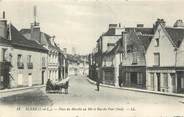 37 Indre Et Loire / CPA FRANCE 37 "Bléré, place du marché au Blé et rue du Pont"