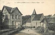 37 Indre Et Loire / CPA FRANCE 37 "Azay sur Indre, l'école et l'église"