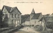 37 Indre Et Loire / CPA FRANCE 37 "Azay sur Indre, l'école et l'église"