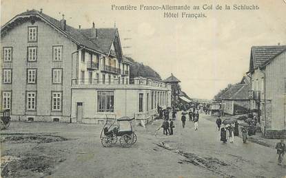 CPA FRANCE 88 " La Schlucht, Hotel à la frontière franco allemande"
