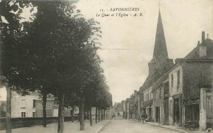 / CPA FRANCE 37 "Savonnières, le quai et l'église"