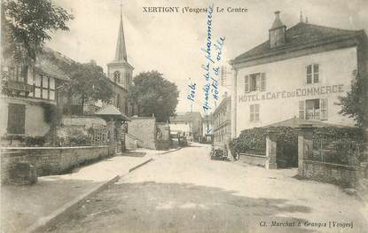 CPA FRANCE 88 " Xertigny, le Centre, Hotel et café du Commerce"