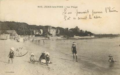 CPA FRANCE 06 "Juan les Pins, une vue sur la plage"