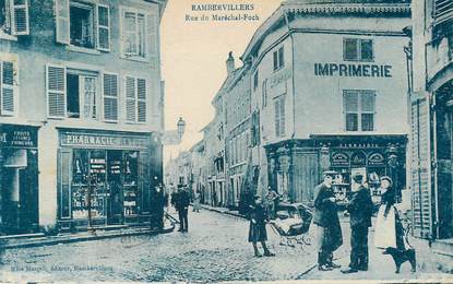 CPA FRANCE 88 " Rambervillers, rue du Maréchal Foch, Imprimerie"