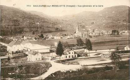 CPA FRANCE 88 " Saulxures sur Moselotte, vue générale et la gare"