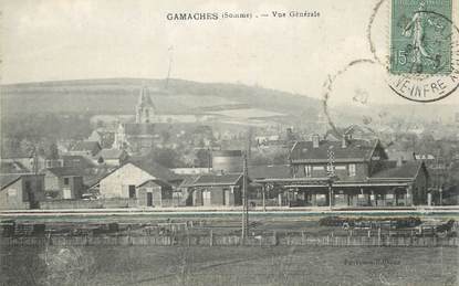 / CPA FRANCE 80 "Gamaches, vue générale" / GARE