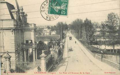 CPA FRANCE 88 " Charmes, le pont et l'avenue de la gare"