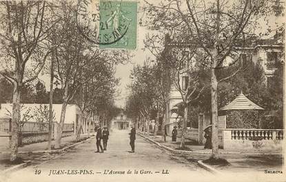 CPA FRANCE 06 "Juan les Pins, avenue de la gare"