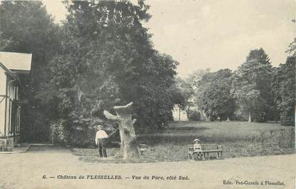 / CPA FRANCE 80 "Château de Flesselles, vue du parc"