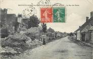 80 Somme  / CPA FRANCE 80 "Berteaucourt les Thennes après la grande guerre, la rue des écoles"