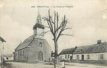  / CPA FRANCE 80 "Theipval, la place et l'église"