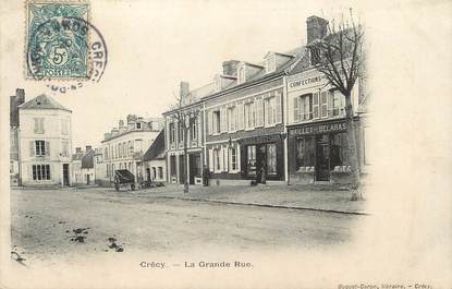  / CPA FRANCE 80 "Crécy, la grande rue"