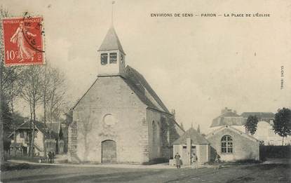 CPA FRANCE 89 "Paron, la Place de l'Eglise"