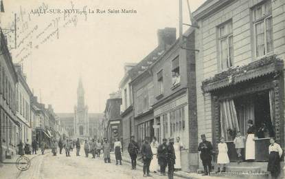  / CPA FRANCE 80 "Ailly sur Noye, la rue Saint Martin"