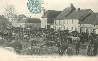 CPA FRANCE 89  "Saint Sauveur, le champ de foire"