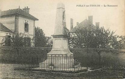 CPA FRANCE 89  "Poilly sur Tholon, le monument aux morts"