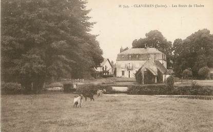  / CPA FRANCE 36 "Clavières, les bords de l'Indre" / CHEVRE