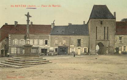  / CPA FRANCE 36 "Saint Sevère, place du marché"