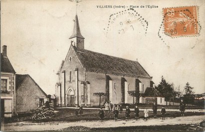  / CPA FRANCE 36 "Villiers, place de l'église"