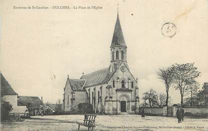  / CPA FRANCE 36 "Oulches, la place et l'église"