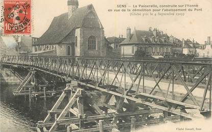CPA FRANCE 89 "Sens, la Passerelle construite sur l'Yonne"