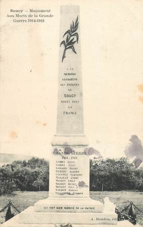 CPA FRANCE 89 "Soucy, monument aux morts"