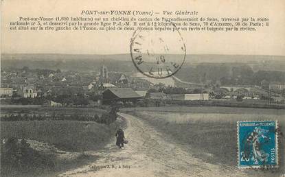 CPA FRANCE 89 "Pont sur Yonne,  vue générale"