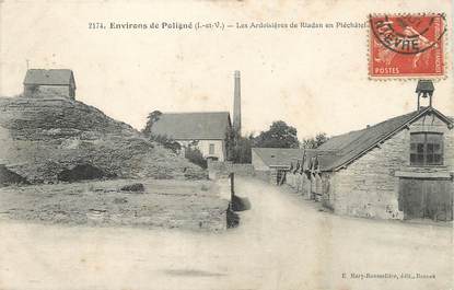 / CPA FRANCE 35 "Environs de Poligné, les ardoisières de Riadan en Pléchâtel"