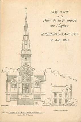 CPA FRANCE 89 "Laroche Migennes, souvenir de la 1ère pierre de l'Eglise"