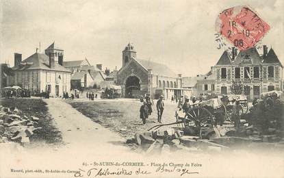 / CPA FRANCE 35 "Saint Aubin du Cormier, place du champ de Foire"