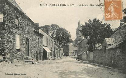 / CPA FRANCE 35 "Saint Malo de Phily, le bourg, rue principale"